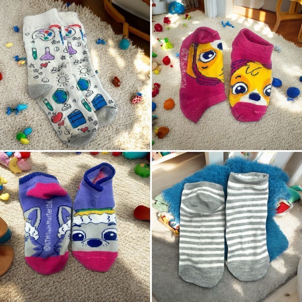 4 Pairs of Little Girl’s Socks/Footies